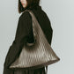 leather pleats bag/silver - KNUTH MARF