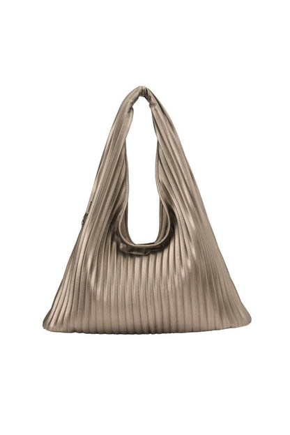 leather pleats bag/silver - KNUTH MARF