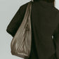 leather pleats bag/silver - KNUTH MARF