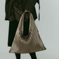 leather pleats bag/silver - KNUTH MARF