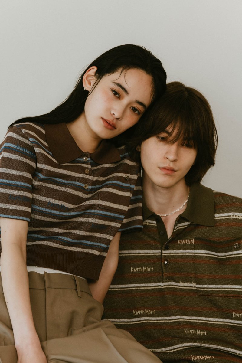 logo stripe polo knit/2color - KNUTH MARF
