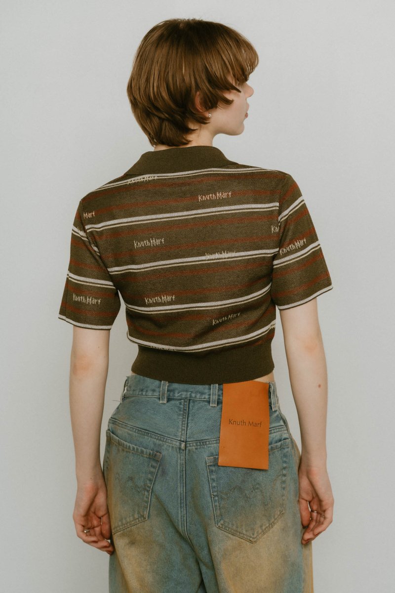 logo stripe polo knit/2color - KNUTH MARF