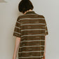 logo stripe polo knit(unisex)/2color - KNUTH MARF