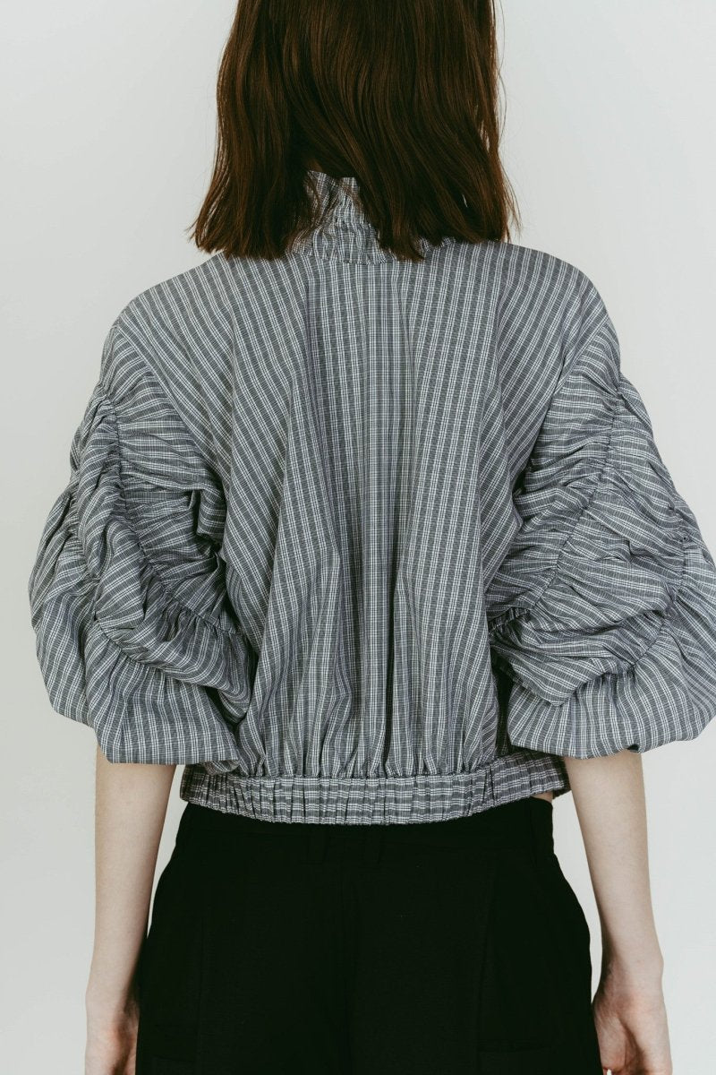 many way frill blouse/check - KNUTH MARF