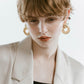 metal design pierced earrings/earrings - KNUTH MARF