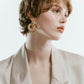 metal design pierced earrings/earrings - KNUTH MARF