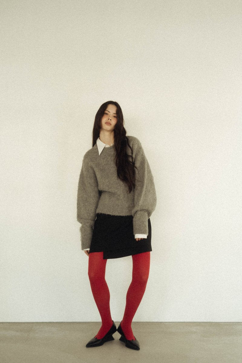 metal logo color tights/red - KNUTH MARF