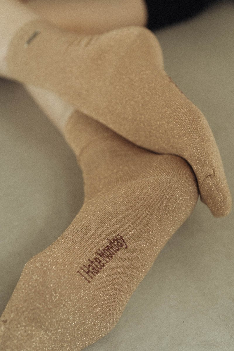 metal logo glliter socks/3color - KNUTH MARF