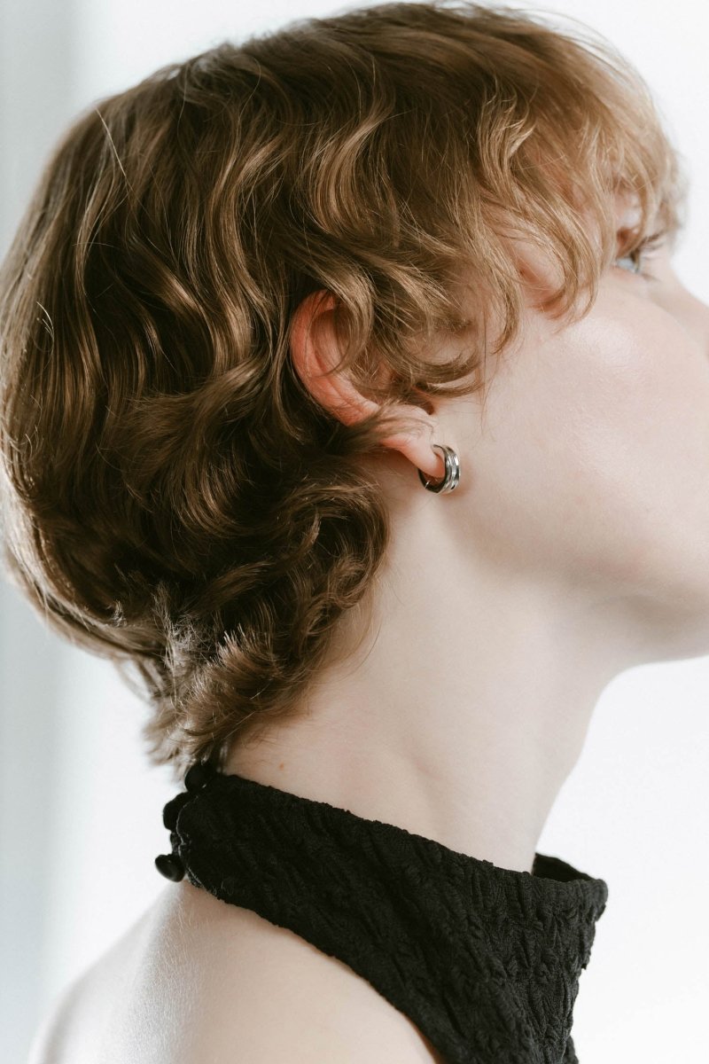 mini hoop earring/2color - KNUTH MARF