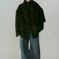 muffler overlay jacket(unisex)/black - KNUTH MARF