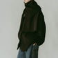 muffler overlay jacket(unisex)/black - KNUTH MARF
