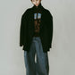 muffler overlay jacket(unisex)/black - KNUTH MARF