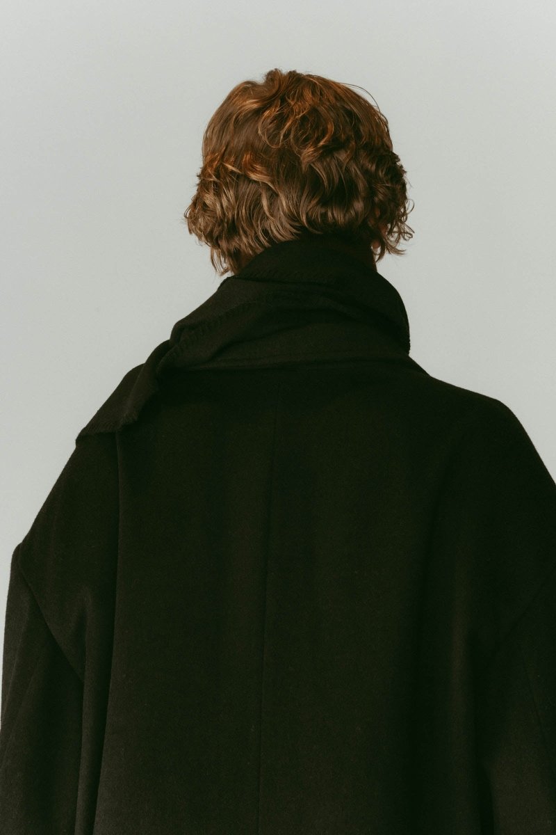 【未使用】knuth Marf muffler overlay jacket muffler overlay jacket(unisex)/black | KNUTH MARF