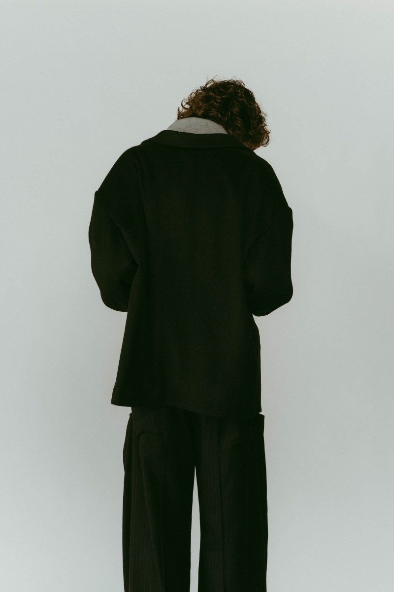 muffler overlay jacket(unisex)/black | KNUTH MARF