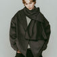 muffler overlay jacket(unisex)/gray - KNUTH MARF