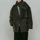muffler overlay jacket(unisex)/gray - KNUTH MARF