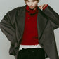 muffler overlay jacket(unisex)/gray - KNUTH MARF