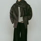 muffler overlay jacket(unisex)/gray - KNUTH MARF