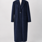single-breasted long coat/navy
