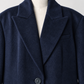 single-breasted long coat/navy