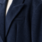 single-breasted long coat/navy