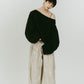 off shoulder vintage sweat/black - KNUTH MARF