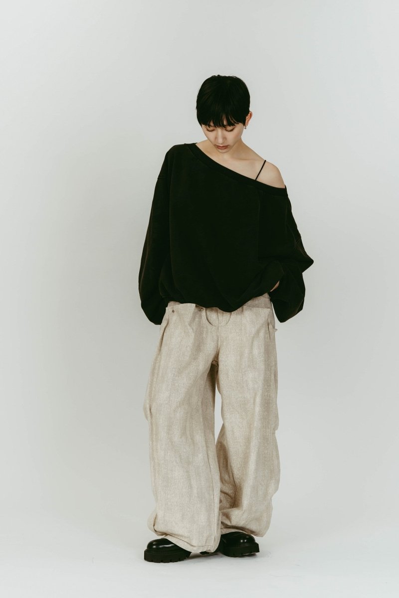 トップス Knuth Marf off shoulder vintage sweat off shoulder vintage sweat/black | KNUTH MARF