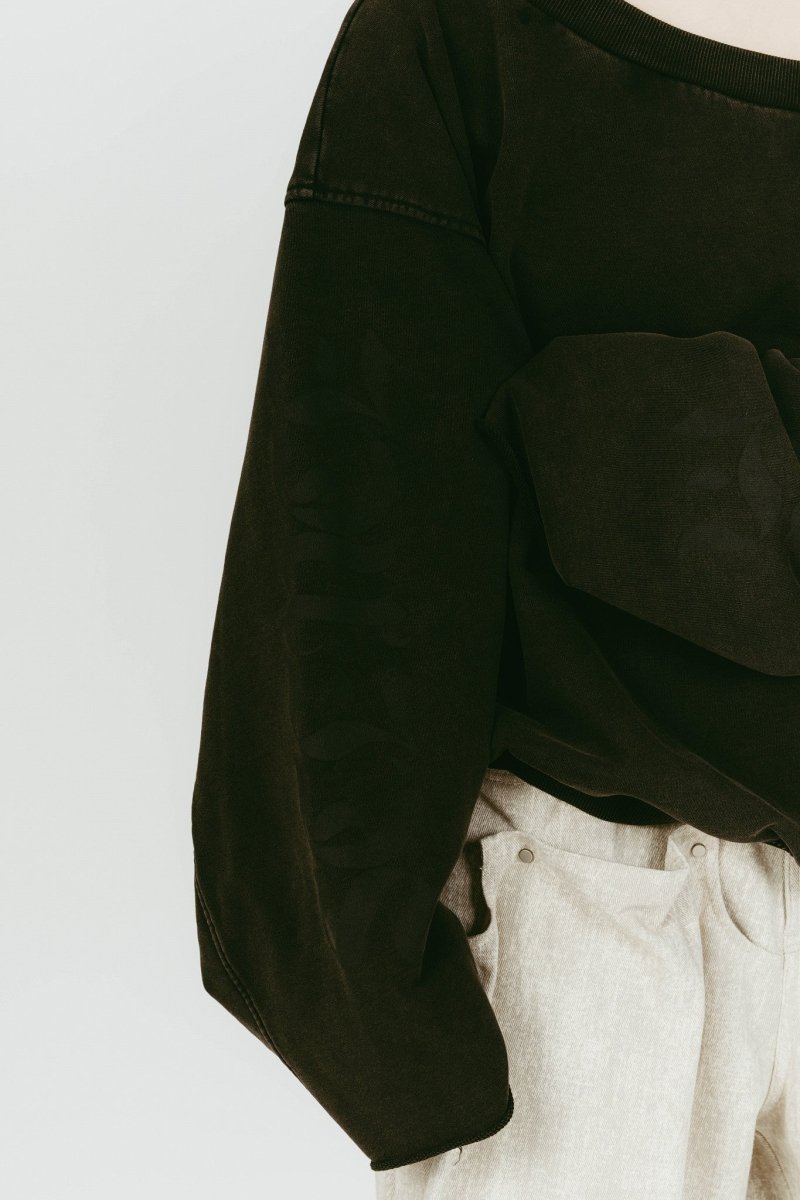 off shoulder vintage sweat/black | KNUTH MARF