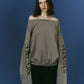 off shoulder vintage sweat/gray - KNUTH MARF