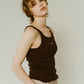  - On sale April 25th 21:00 - cap in rib tank top/brown,ivory - KNUTH MARF