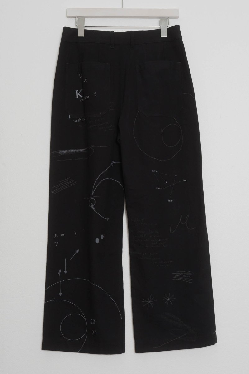  - Order sales Until 13:00 on the 29th - graffiti pants(unisex)/white (Shipping 12/5~) - KNUTH MARF