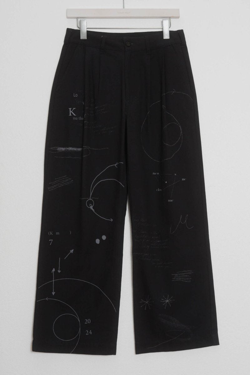  - Order sales Until 13:00 on the 29th - graffiti pants(unisex)/white (Shipping 12/5~) - KNUTH MARF