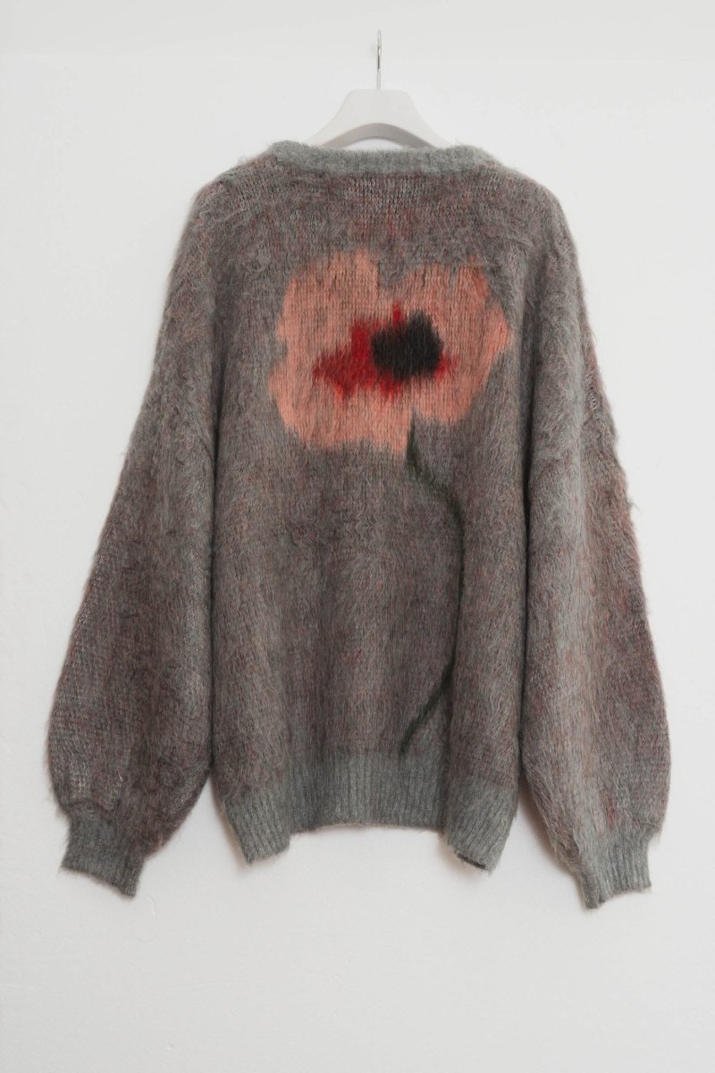 shaggy flower knit(unisex)/gray | KNUTH MARF