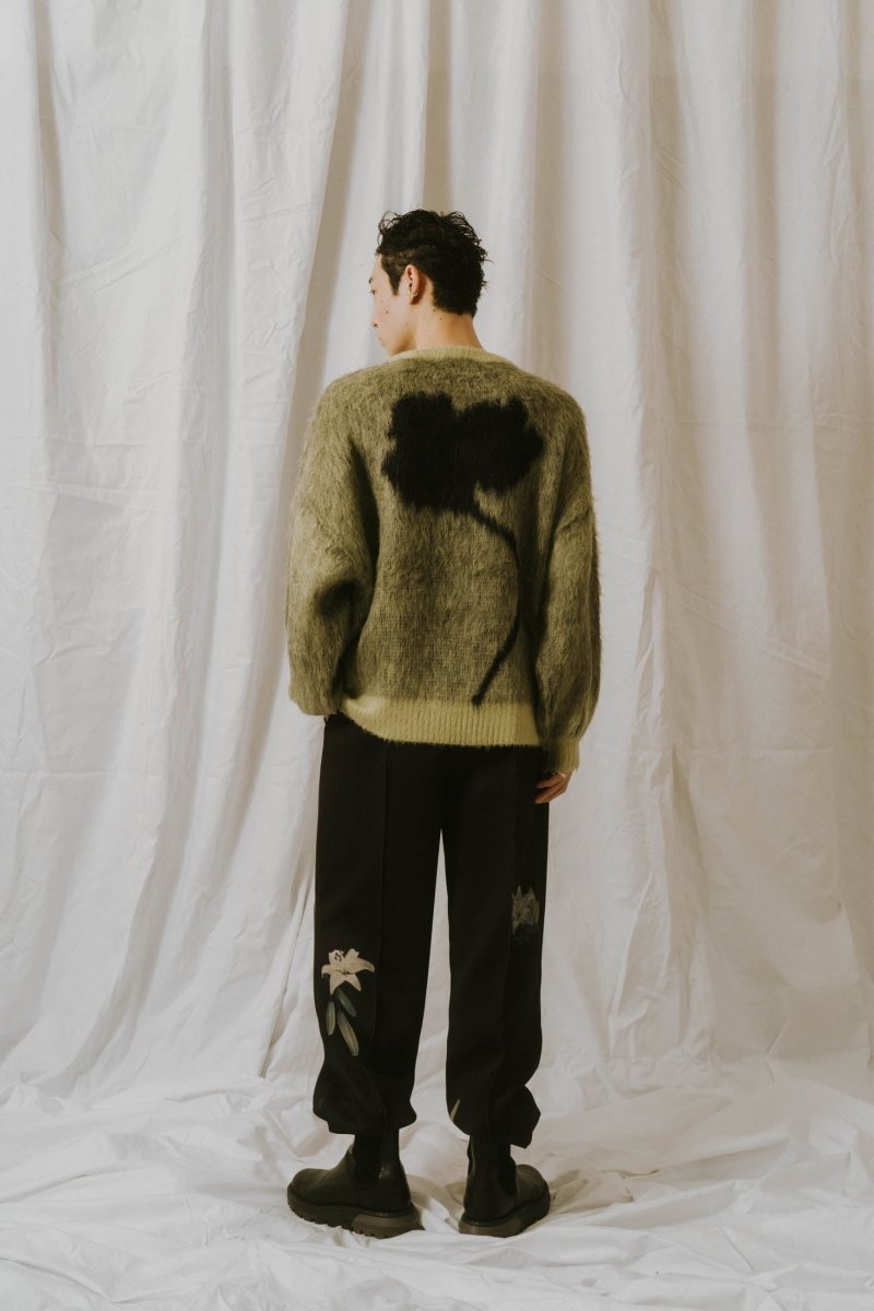  - Order sales Until 13:00 on the 29th - shaggy flower knit(unisex)/green (Shipping 12/23~) - KNUTH MARF