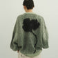  - Order sales Until 13:00 on the 29th - shaggy flower knit(unisex)/green (Shipping 12/23~) - KNUTH MARF