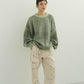  - Order sales Until 13:00 on the 29th - shaggy flower knit(unisex)/green (Shipping 12/23~) - KNUTH MARF