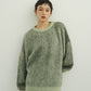  - Order sales Until 13:00 on the 29th - shaggy flower knit(unisex)/green (Shipping 12/23~) - KNUTH MARF