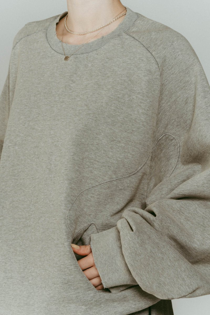 panelled volume sweatshirt(unisex)/2color - KNUTH MARF