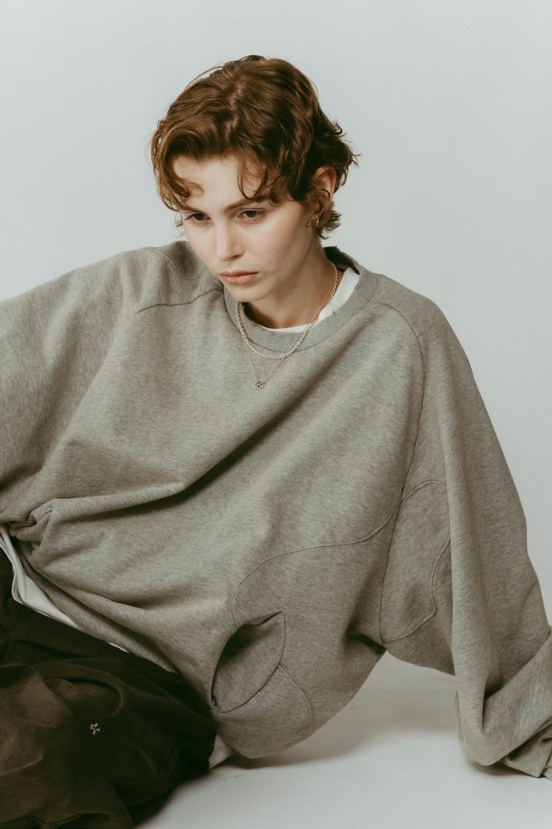 panelled volume sweatshirt(unisex)/2color - KNUTH MARF