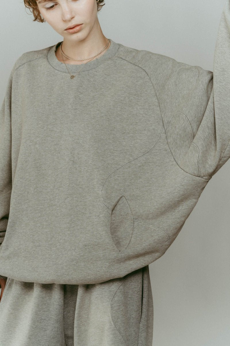 panelled volume sweatshirt(unisex)/2color - KNUTH MARF
