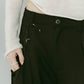 pierced drape pants(unisex)/black - KNUTH MARF