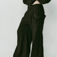 pierced drape pants(unisex)/stripeblack - KNUTH MARF