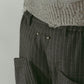 pierced drape pants(unisex)/stripegray - KNUTH MARF