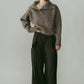 pierced drape pants(unisex)/stripegray - KNUTH MARF