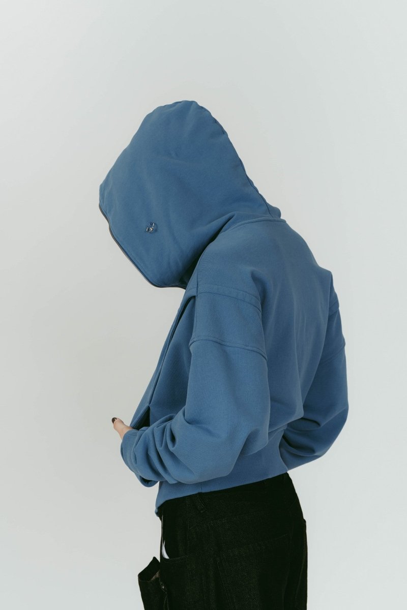 pierced hooded sweatshirt/blue | KNUTH MARF