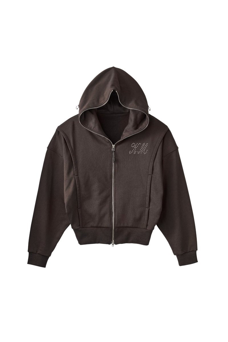 pierced hooded sweatshirt/charcoal - KNUTH MARF