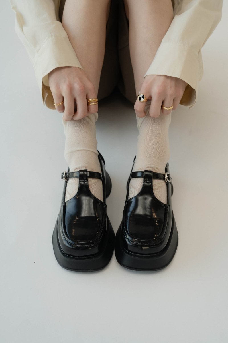 platform loafers/black - KNUTH MARF