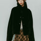 point collar fur coat/black - KNUTH MARF