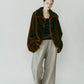 point collar fur coat/brown - KNUTH MARF