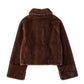 point collar fur coat/brown - KNUTH MARF